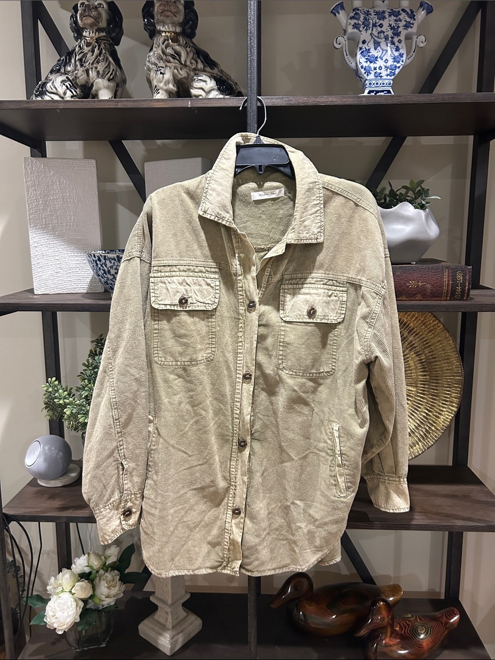 Mustard Seed large Light Olive Utility Shirt Jacket - Women